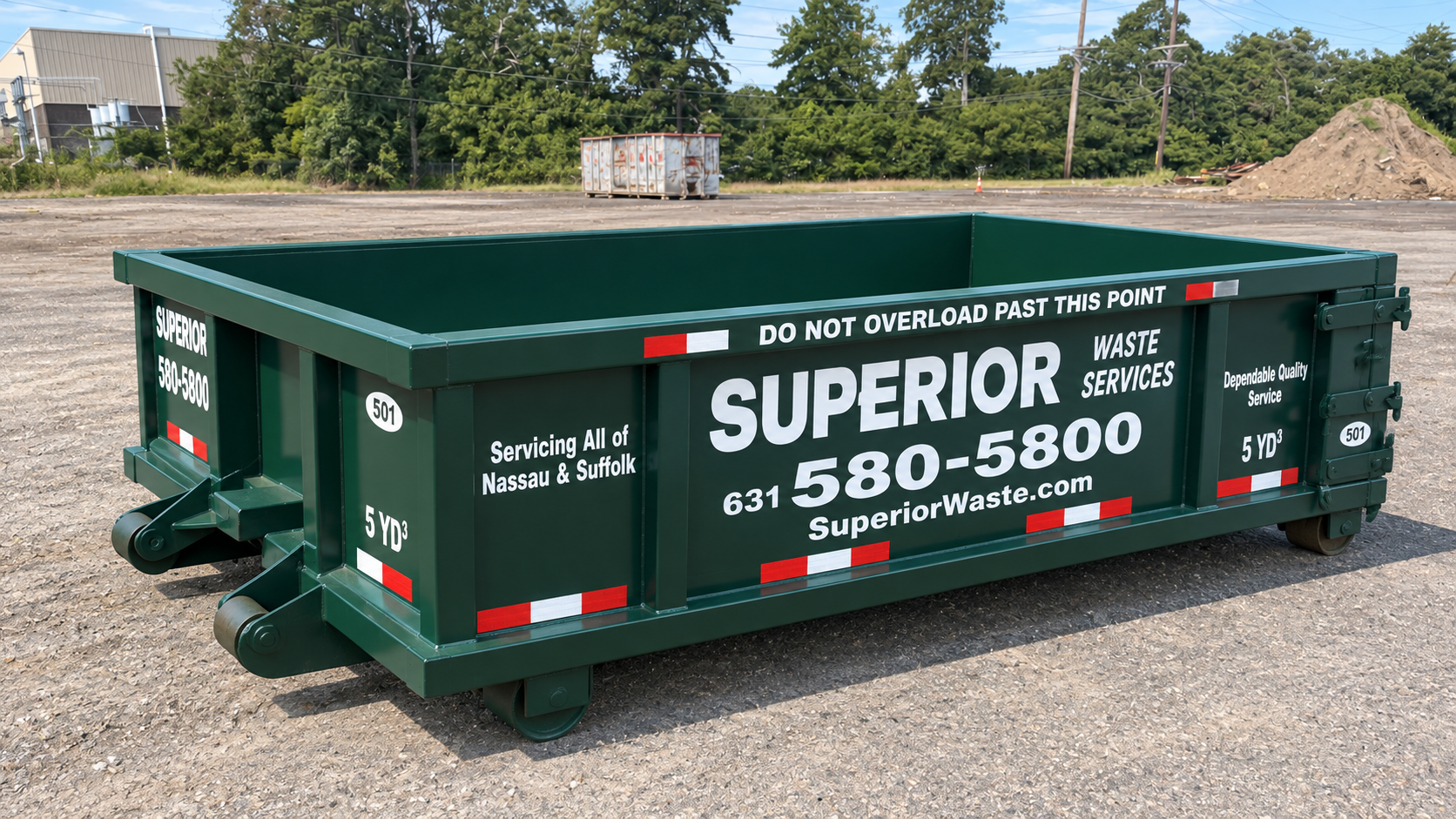 Superior Waste 5 yard roll-off dumpster at the Holbrook yard