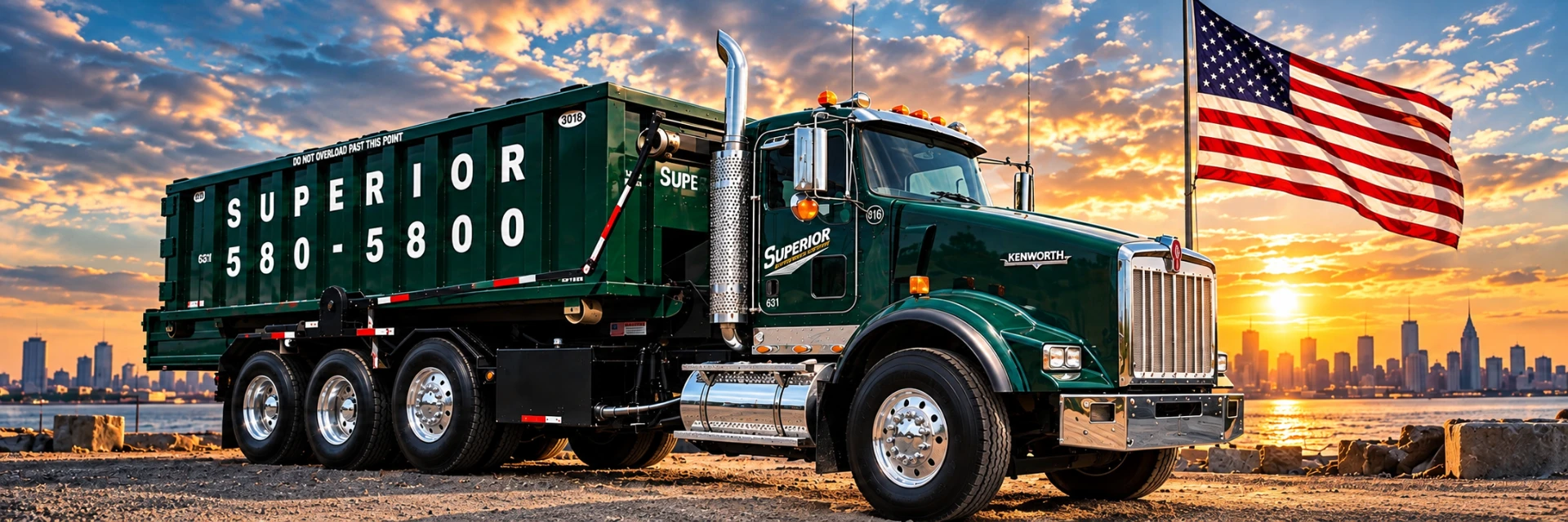 Superior Waste roll-off truck