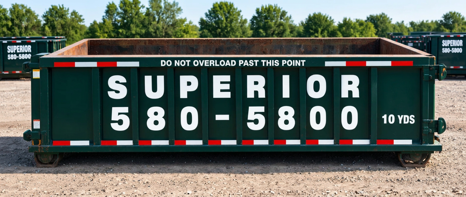 Superior Waste 10 yard roll-off dumpster at the Holbrook yard